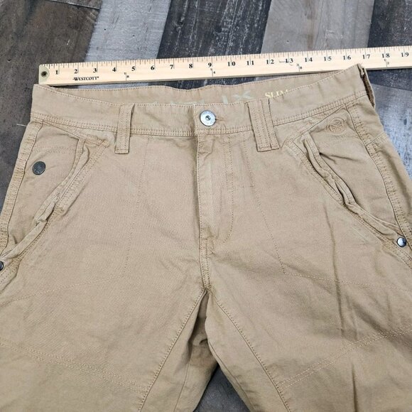 Mens Helix size 32x30 Slim Fit Rip Stop Outdoor Canvas Flat Front Pants - Picture 5 of 10